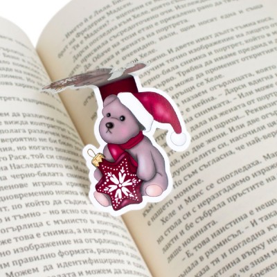 Магнитен книгоразделител Cozy Christmas Bear