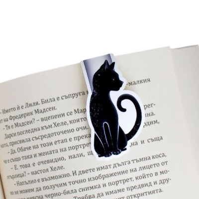 Магнитен книгоразделител Midnight Cat